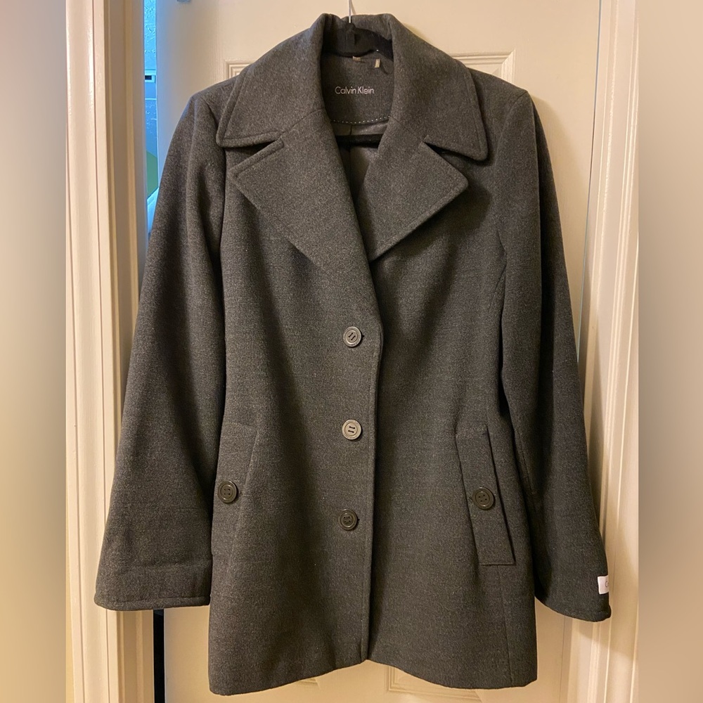 Calvin Klein size 16 - women’s/men’s blazer button up collared coat